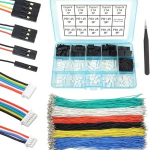 PB1.25 to Dupont 2.54mm Connectors and Cables Kit Compatible with Molex PicoBlade 1.25mm Pitch Connectors 20cm Wires